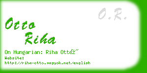otto riha business card